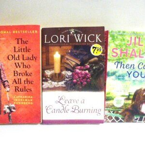 3 Books OLD LADY WHO BROKE ALL THE RULES Then Came You CANDLE BURNING Lori Wick